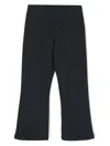 Douuod Logo-print Flared Trousers In Blue