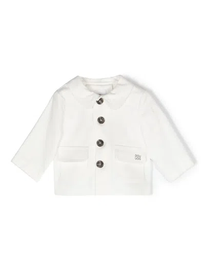 Douuod Babies' Logo-print Stretch-cotton Jacket In Avorio