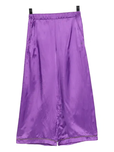 Douuod Kids' Logo-print Trousers In Purple