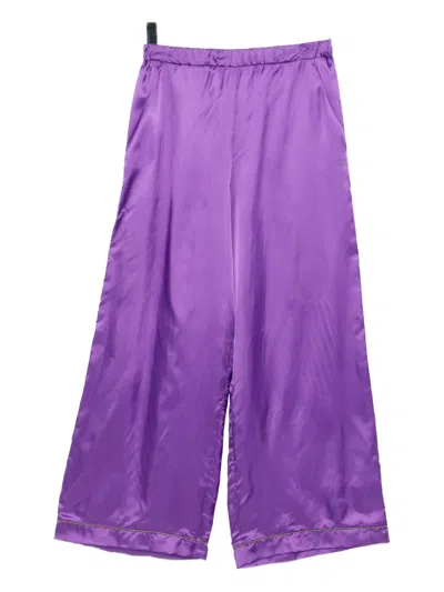 Douuod Kids' Logo-print Trousers In Purple