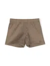 Douuod Logo-print Twill Shorts In 褐色