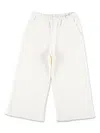 Douuod Fleece Jogger Pants In White