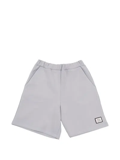 Douuod Kids' Logo-patch Shorts In Gray