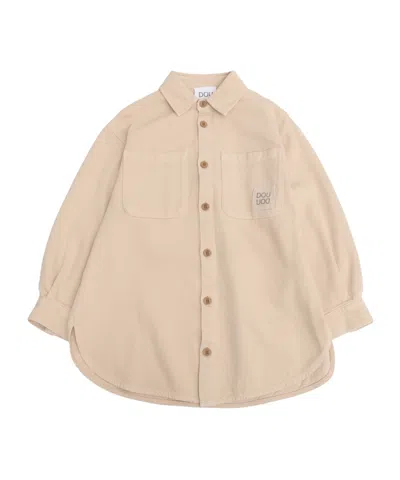 Douuod Kids' Long Sleeve Casual Jacket In Beige