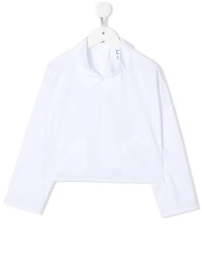Douuod Long-sleeve Poplin Shirt In Weiss