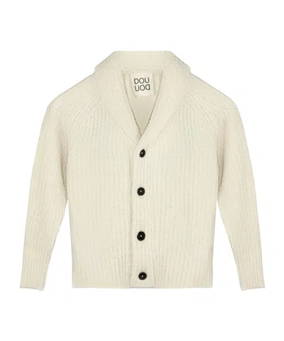 Douuod Kids' Long-sleeve Knit Cardigan In White
