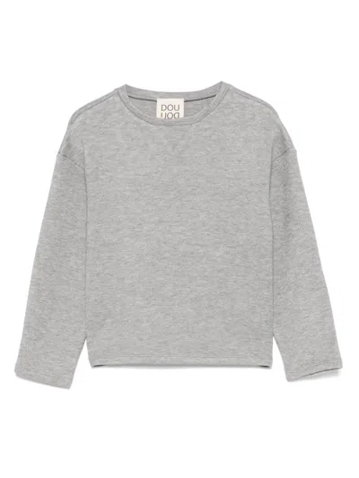 Douuod Kids' Mélange-effect Sweatshirt In Grau