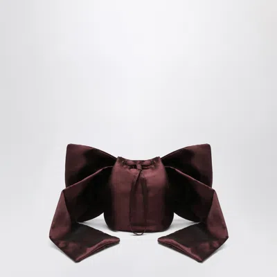 Douuod Mini Adda Bag With Bow Detail In Brown