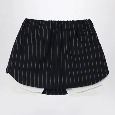 DOUUOD NAVY BLUE PINSTRIPE GRACE SKIRT
