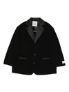 Douuod Notch-lapel Three-button Blazer In Black