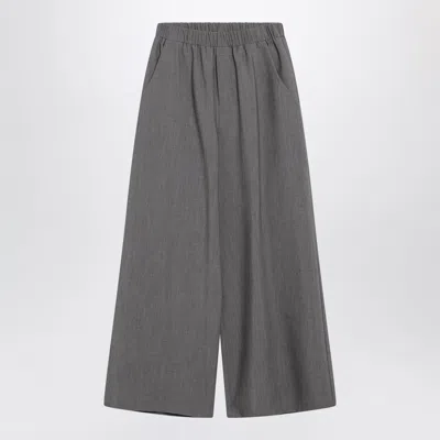 Douuod Oversized Chrysanthemum-print Trousers In Grey