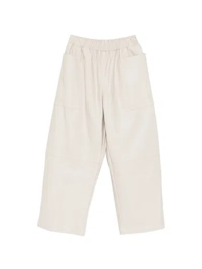 Douuod Kids' Patch-pocket Trousers In Neutral