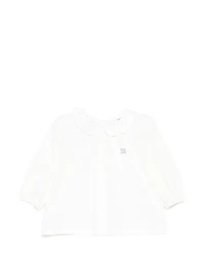 Douuod Babies' Peter Pan-collar Top In Pink