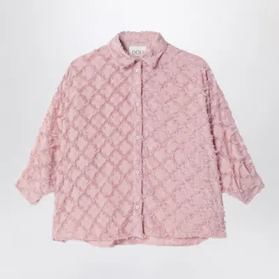 Douuod Pink Shirt With Fringe Pattern