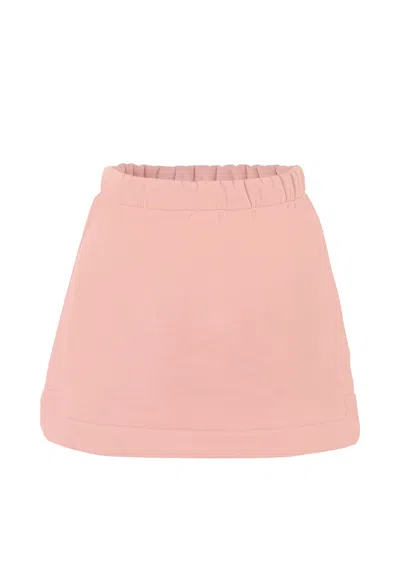 Douuod Kids' Pink Skirt For Girl With Logo Patch