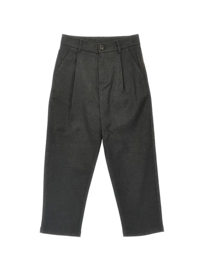 Douuod Babies' Pleat-detail Trousers In Grey