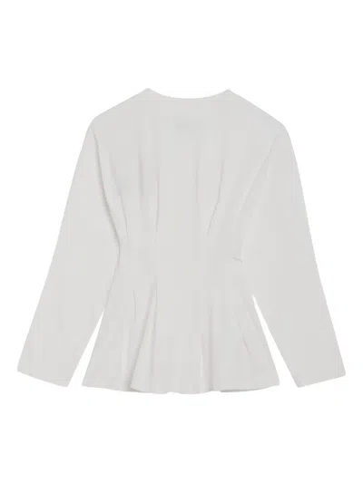 Douuod Pleated Top In White