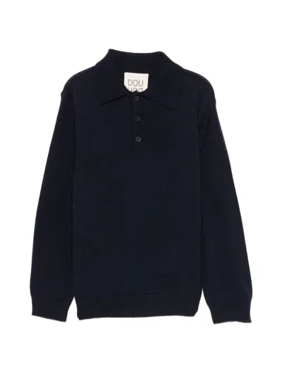 Douuod Kids' Polo-collar Button-fastening Polo Shirt In Black