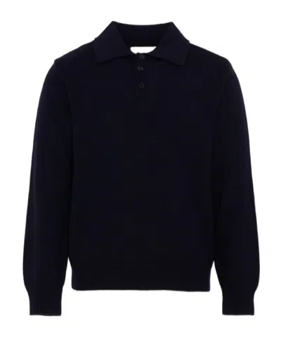 Douuod Polo-collar Button-fastening Polo Shirt In Black
