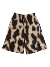 Douuod Printed Shorts In Black