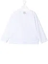 Douuod Round Neck Long-sleeved Sweatshirt In White