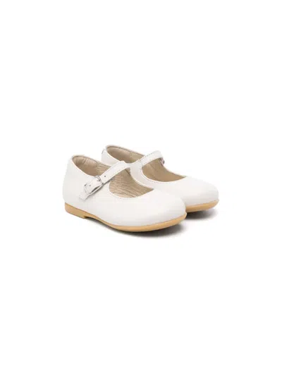 Douuod Babies' Round-toe Leather Ballerina Shoes In Neutrals