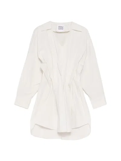 Douuod Kids' Ruffled Dress In White