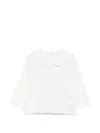 Douuod Ruffled-collar Long-sleeve T-shirt In Multi