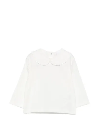 Douuod Babies' Ruffled-collar Long-sleeve T-shirt In Multi