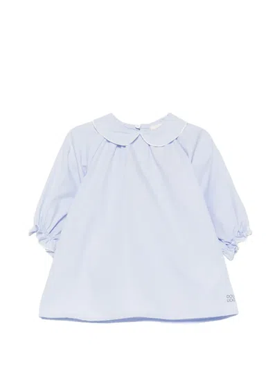 Douuod Babies' Ruffled-cuffs Dress In Blue