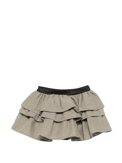 Douuod Kids' Ruffled-embellishment Skirt In Neutral