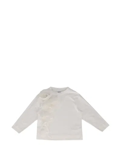 Douuod Ruffle-trimmed T-shirt In White