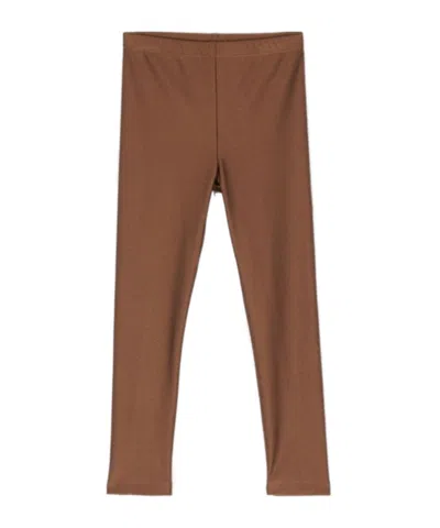 Douuod Satin Leggings In Brown