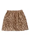 Douuod Sequin-embellished Skirt In Animal Print
