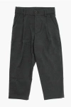 Douuod Solid Color Single-pleat Pants