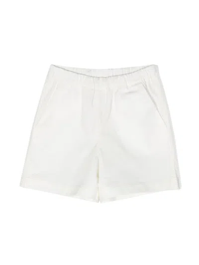 Douuod Kids' Stretch-cotton Elasticated Shorts In Cream