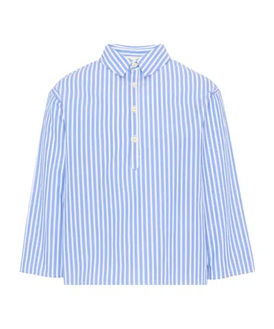 Douuod Striped Shirt In Light Blue