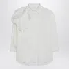 Douuod Striped Shirt Lime/white In Cotton In Green
