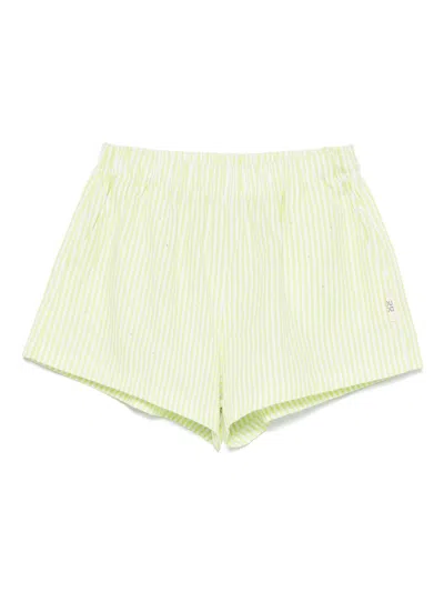 Douuod Kids' Striped Shorts In Green