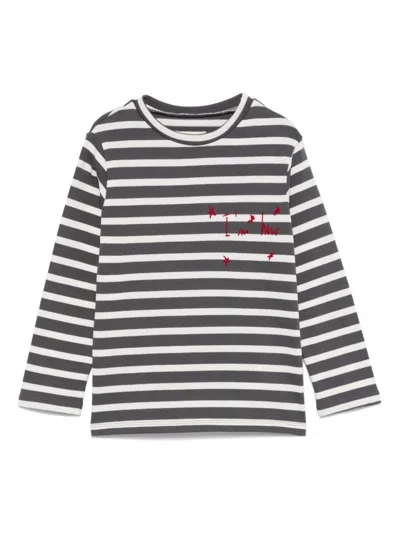 Douuod Kids' Striped T-shirt In Gray