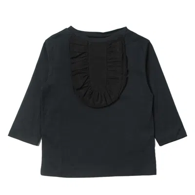 Douuod Kids' T-shirt With Ruffles In Nero