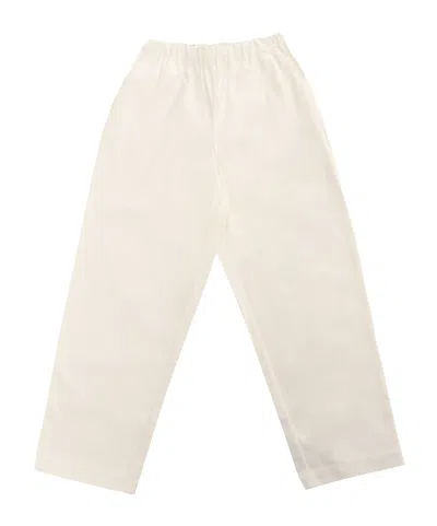 Douuod Tapered Cotton-blend Trousers In White