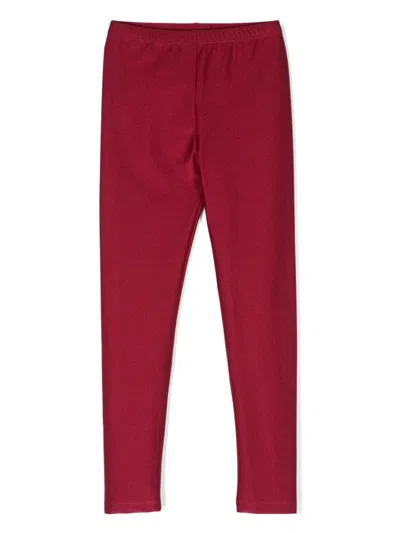Douuod Kids' Textured Leggings In Red