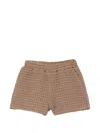 Douuod Textured Shorts In Brown