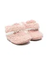Douuod Textured Wool Pre-walkers In Pink