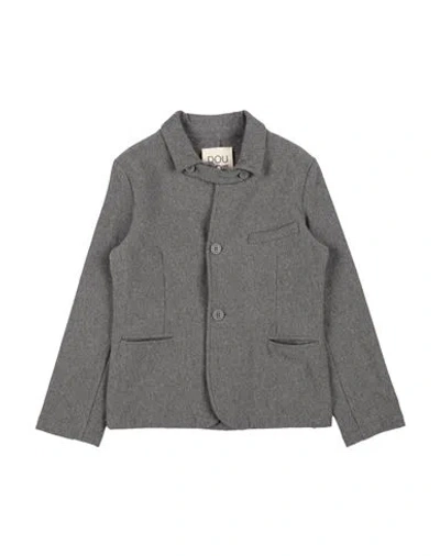Douuod Babies'  Toddler Boy Blazer Grey Size 6 Cotton, Elastane In Gray