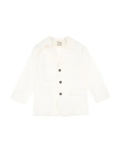 Douuod Babies'  Toddler Boy Blazer White Size 6 Cotton, Elastane