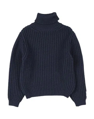Douuod Babies'  Toddler Boy Turtleneck Navy Size 6 Virgin Wool In Blue