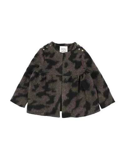 Douuod Babies'  Toddler Girl Blazer Military Green Size 6 Wool, Polyester, Acrylic