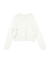 Douuod Toddler Girl Cardigan Ivory Size 6 Cotton, Polyamide In White